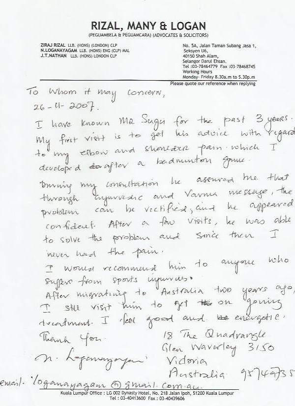 Client testimonial